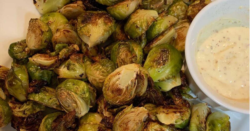 Roasted Brussel Sprouts with Garlic Aioli